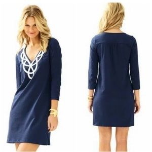 Lilly Pulitzer Blaire Cotton Shift Dress True Navy Size Small